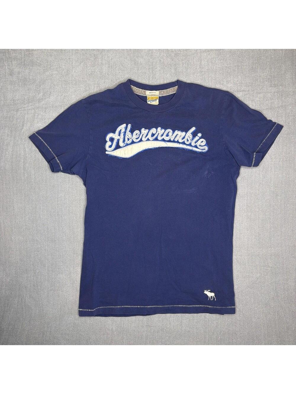 VTG Abercrombie & Fitch Muscle Shirt Medium Spellout Single Stitch 90s 00s Y2K